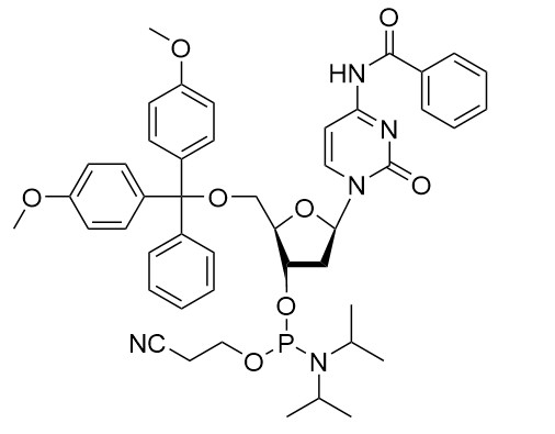 dC(Bz) -CE-न्यूक्लियोसाइड फॉस्फोरमिडाइट डीएनए संश्लेषण CAS 102212-98-6