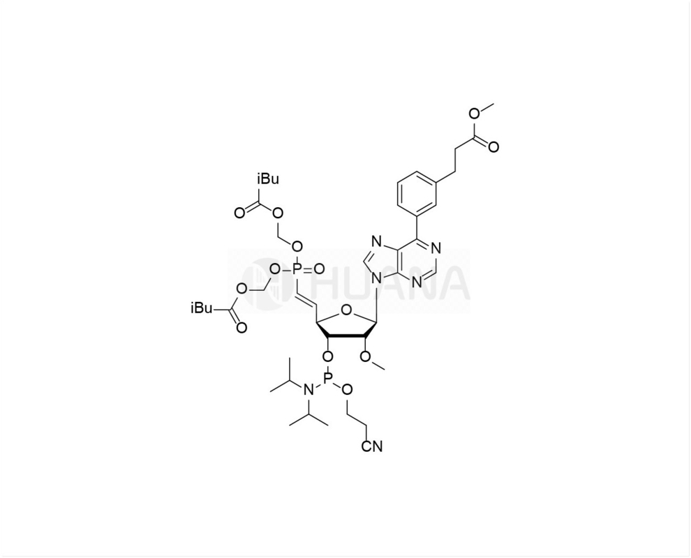 5'-POM-(E) -विनाइल फॉस्फोनेट-2'-O-Me-6-Deamino-6-(m-benzenepropanoic एसिड मिथाइल एस्टर) -rA-3'- CE-Phosphoramidite