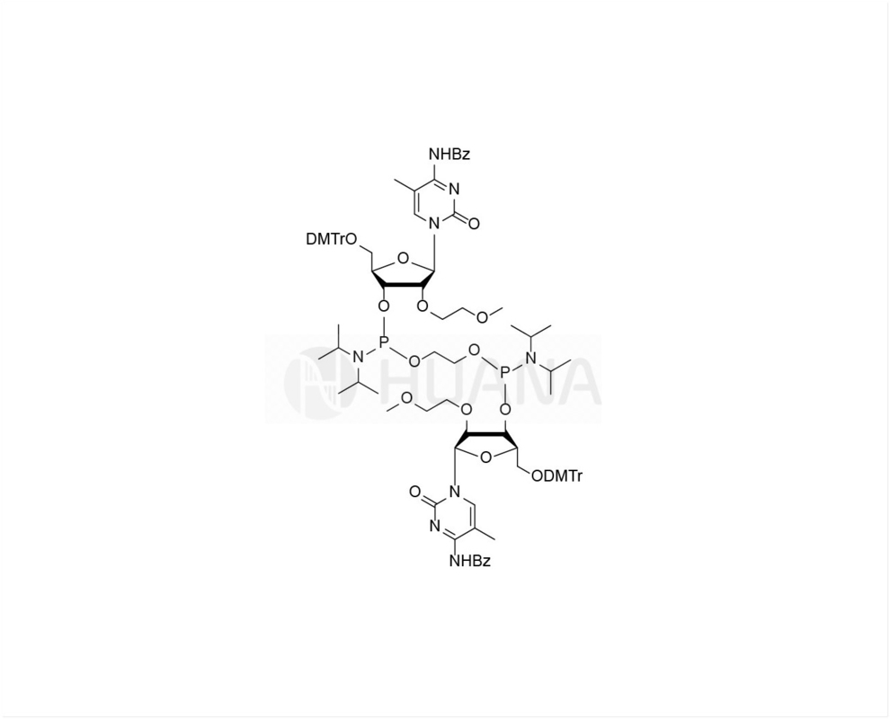 एथेन-1,2-डी ((5'-O-DMTr-2'-O-MOE-5-Me-rC ((Bz)-3'-ऑक्सी) -बिस् ((डायसोप्रोपाइलफोस्फोरामिडाइट)