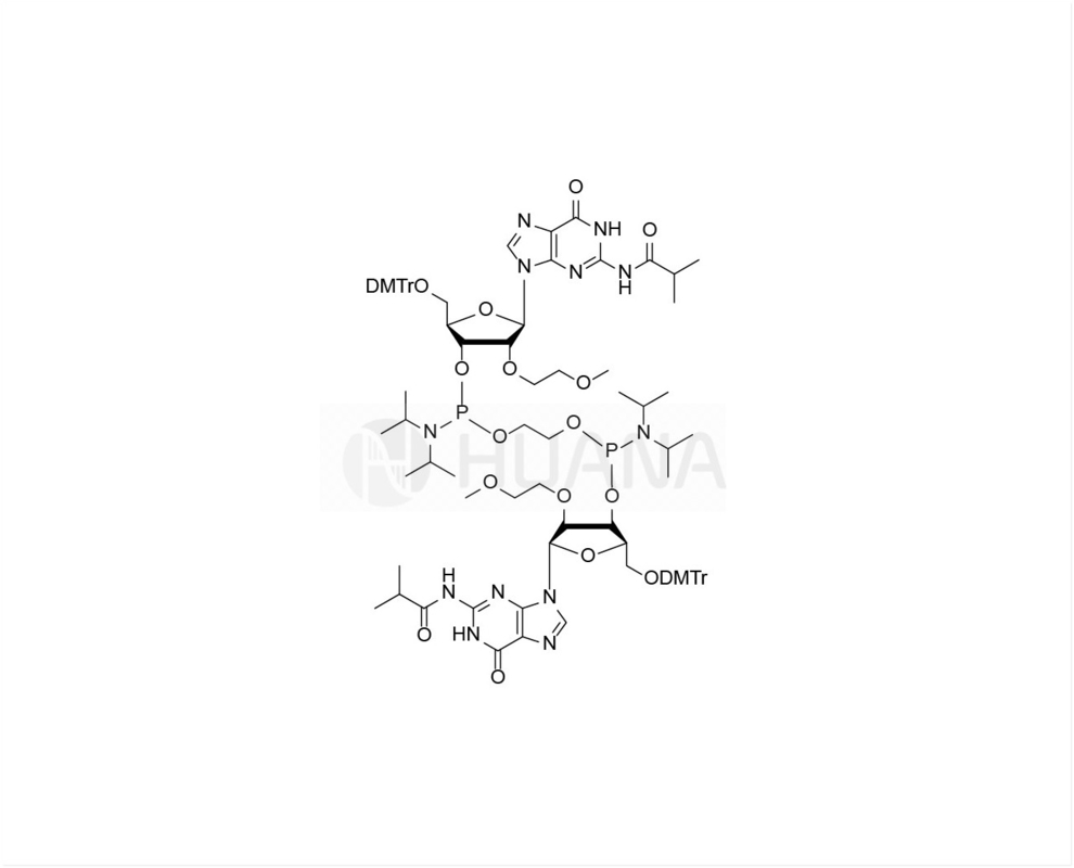 di ((5'-O-DMTr-2'-O-MOE-rG(iBu)-3'-ऑक्सी) - ((ऑक्सीबिस ((इथेन-1,2-डायल)) -bis ((डायसोप्रोपाइलफोस्फोरामिडाइट)