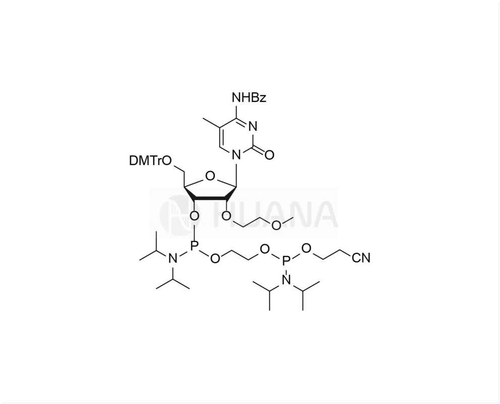5'-O-DMT-2'-O-MOE-5-Me-rC(Bz)-3'- ((2-साइनोएथॉक्सी) ((डायसोप्रोपाइलामाइनो) फॉस्फोरामिडाइट) -एथिल-डायसोप्रोपाइलफोस्फोरामिडाइट)