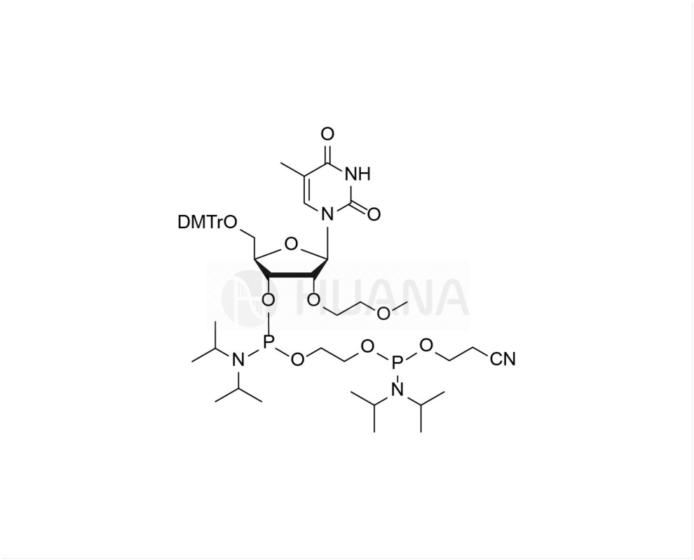 5'-O-DMT-2'-O-MOE-rT-3'- ((2-साइनोएथोक्सी) ((डायसोप्रोपाइलामिनो) फॉस्फोरामिडाइट) -एथिल-डायसोप्रोपाइलफोस्फोरामिडाइट